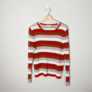 Madewell Striped Slimming Long Sleeve Top